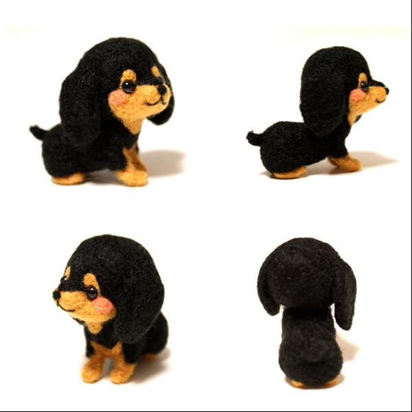 Unfinished Year sausage dog wool needlepoint kit wool felt needle felting decoration craft needlecraft DIY