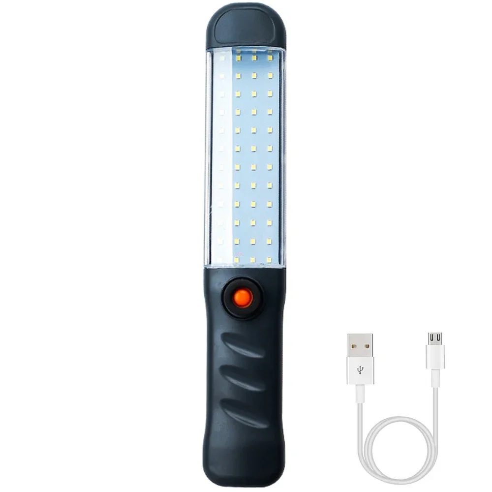 Krachtige campinglantaarn Handschijnwerper LED-werklamp USB oplaadbare werklamp met magneethaak Werkplaatsreparatieverlichting: Blauw