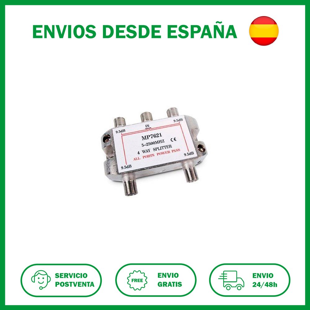 Adaptador Tv-Sat Axil Mp-7621E. Completa gama pasiva de distribución comunitaria TV SAT y TERRESTRE. Ancho banda completo (5-2400Mhz).