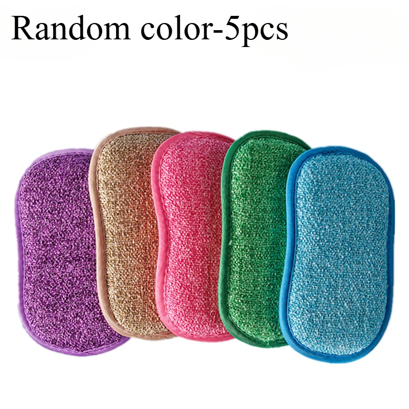 5/10/20PCS Reusable Washable Sponges Magic Sponge Eraser Kitchen Sponge Cleaning Product Gadgets Tools Kitchen Tools Accessories: Lavender
