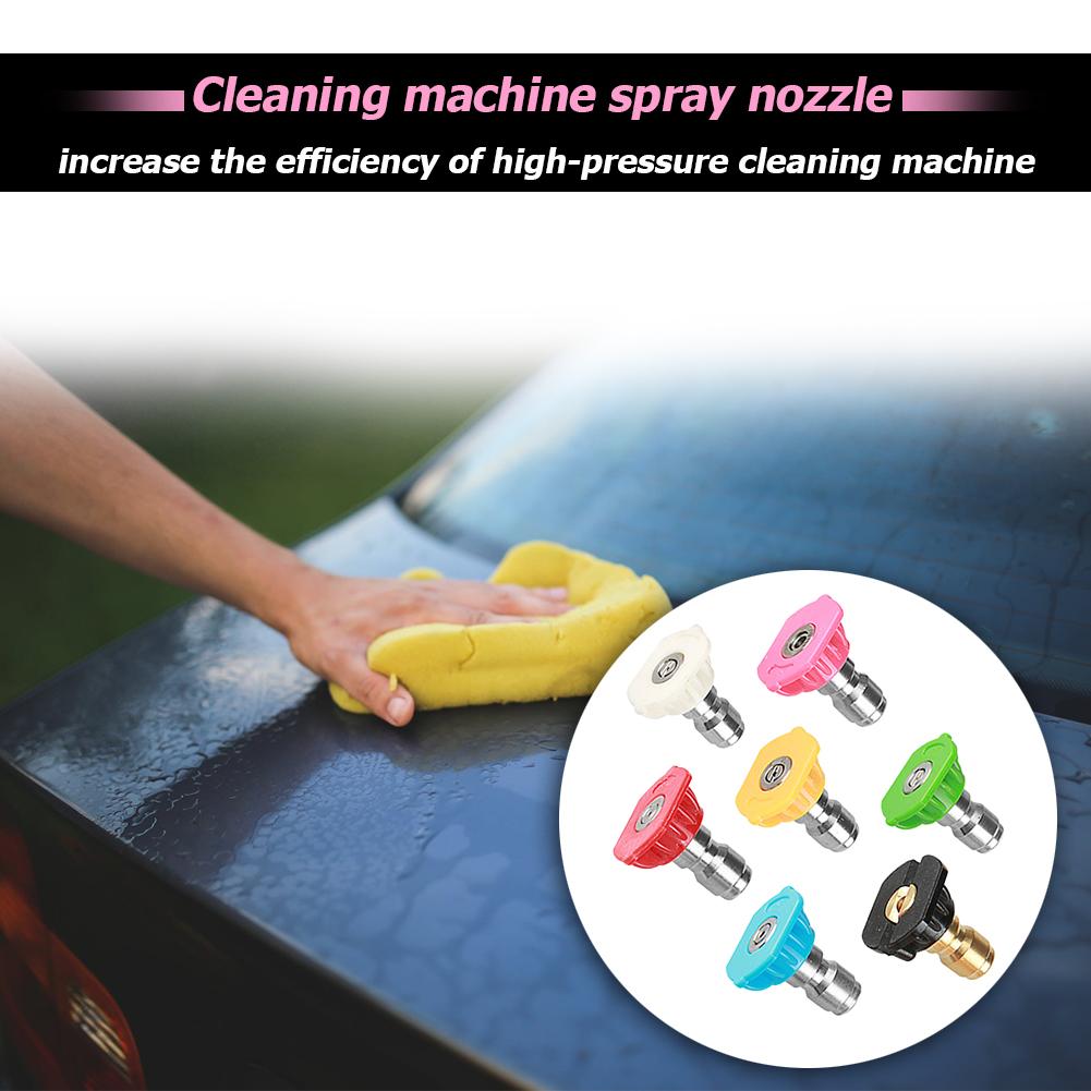 7 Stks/set 1/4 Inch Auto Washer Jet Hoge Druk Lance Spray Nozzles Tip 7 Kleur Krachtige Wassen Capaciteit Verbetert Efficiëntie