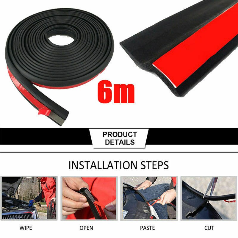 Joint De Bord En Caoutchouc EPDM – 1,5 Mm X 5 M – Adhésif Intégré – Pour Protection Bords Tôle Ou Meuble