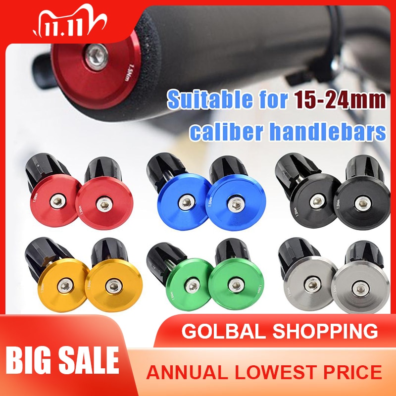 1 Paar Fiets Grips Handle Bar Ends Cap Bmx Mtb Stuur Stekkers Fietsstuur Weg Mountainbike Fiets Accessoires