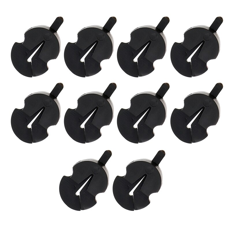 10 schwarze gummidämpfer für violine, geeignet für alle geigen und kleinere bratschen, zum leisen üben