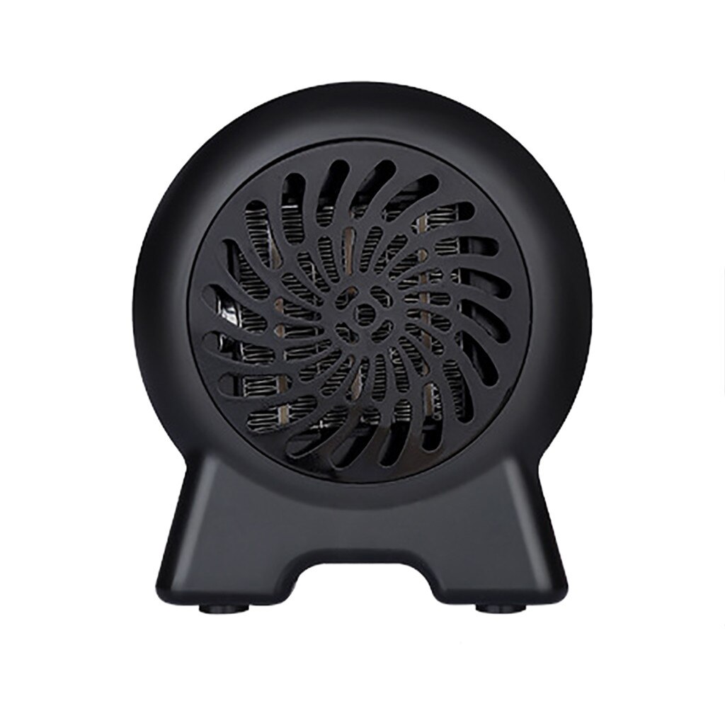 500W Draagbare Elektrische Air Heater Ptc Verwarming Elektrische Verwarming Mini Warm Leuke Intelligente Ventilator Air Winter Warmer Quick Verwarming: Black 