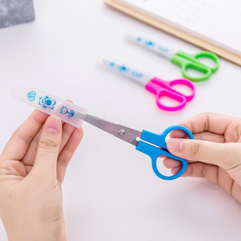 1PCS Mini Scissors Kawaii Stationery Crafts Kids DIY Plastic Scissors Student Child Craft Supplies Cute Kindergarten Supplies