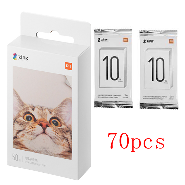 Originele Xiaomi Zink Pocket Printer Papier Zelfklevend Photo Print 10//50/100 Vellen Xiaomi 3-Inch Mini pocket Photo Printer: 70pc