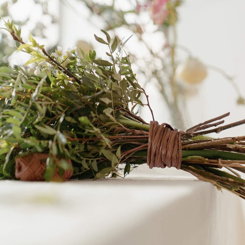 4 Rolls 2mm 50 Yards Floral Wire Vine Wire Bind Wire Rustic Craft Wire Wrapping Wire for Flower Bouquets