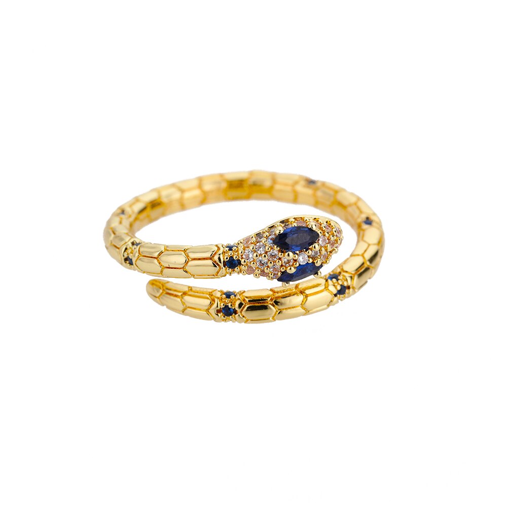 Schlangenringe für damen und mädchen, verstellbare fingerringe mit zirkonia, goldringe, eheringe, paarringe, schmuck, anillos mujer: 2