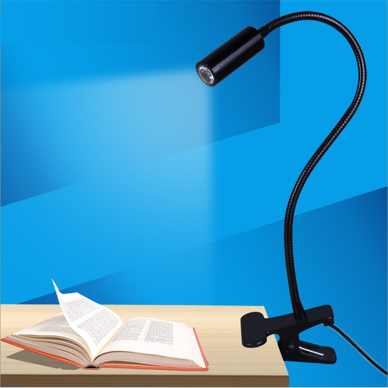 LED bureaulamp, klem leeslamp, 30/40/50 cm 3 w Flexibele led tafellamp, hoge helderheid clip spot lamp TD-005