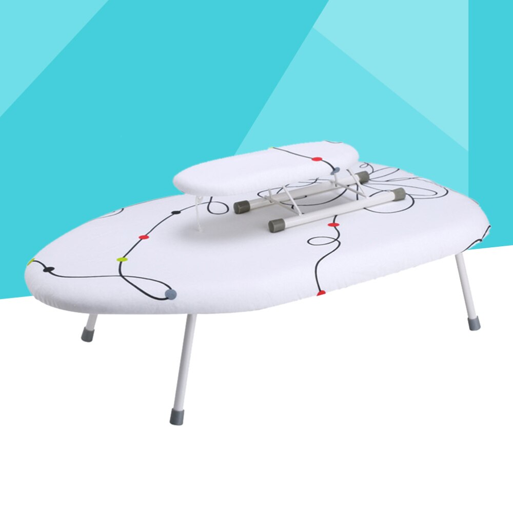 Folding Ironing Board Space Saving Heat Resistant Ironing Rack with Breathable Fireproof Pad (random style)