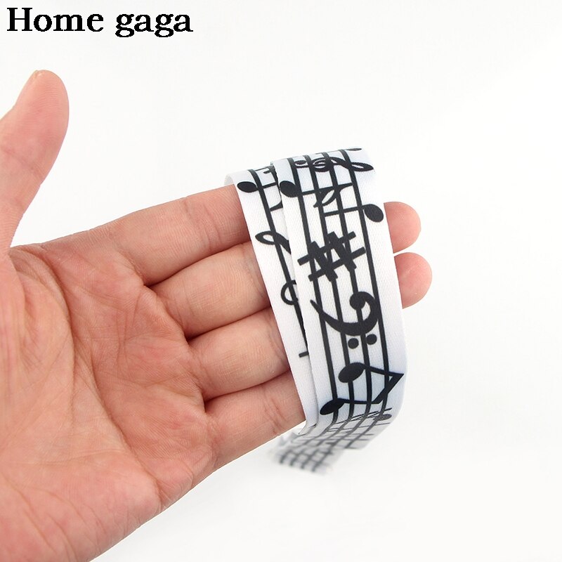 Homegaga-cordones de notas musicales D2913, correa de cuello artística para llaves de teléfono móvil, Soporte para tarjeta de identificación, cordón para llaves, cuerda colgante DIY