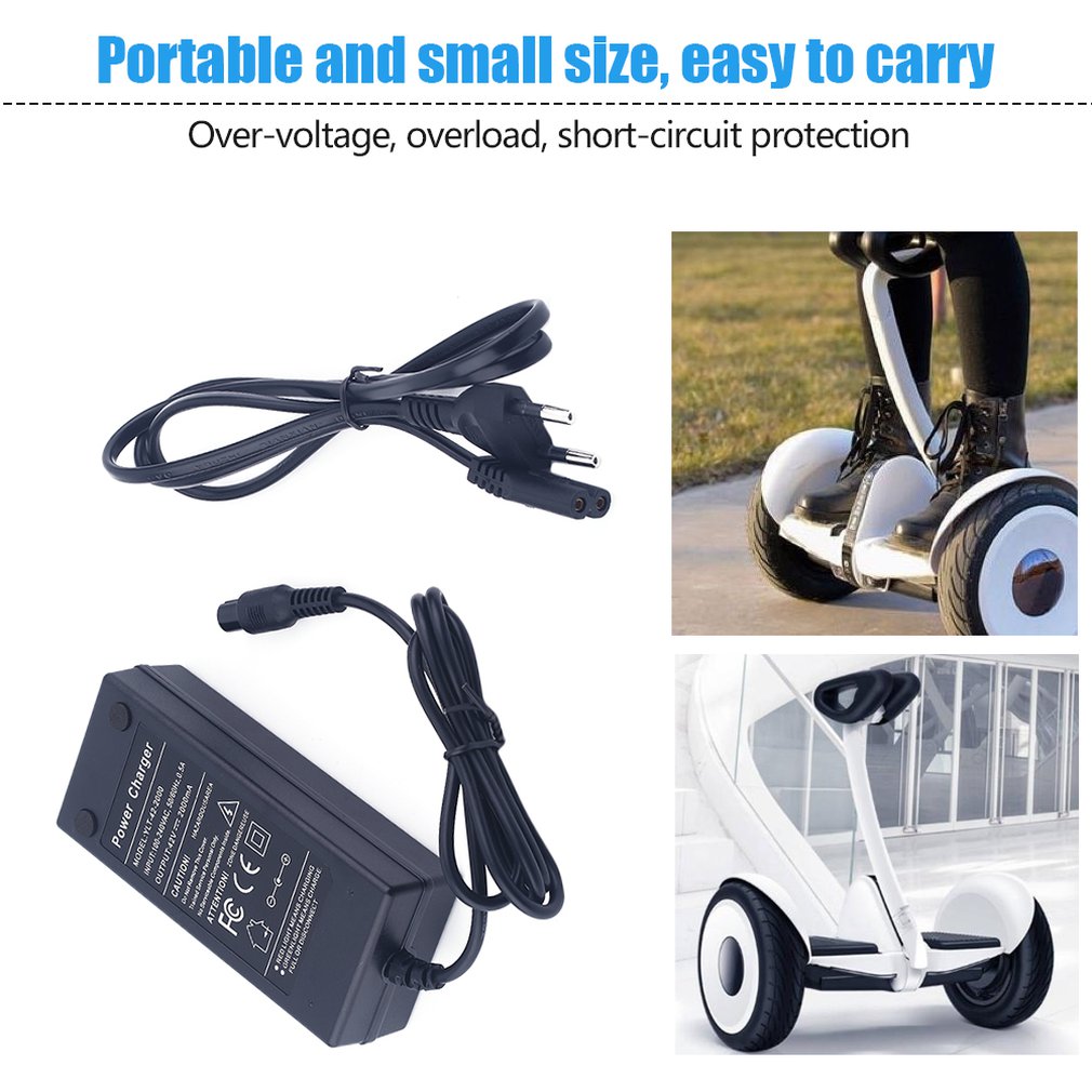 42V 2A Drive Traction Balance Intelligent Auto Wheel Balancing Scooter Hover Border Power Battery Charger EU Plug