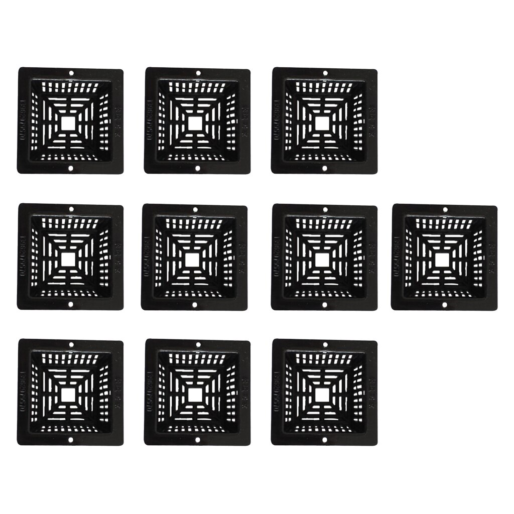 10pcs Plastic Pond Plant Basket Aquarium Aquatic Water Plant Grass Cultivate: D