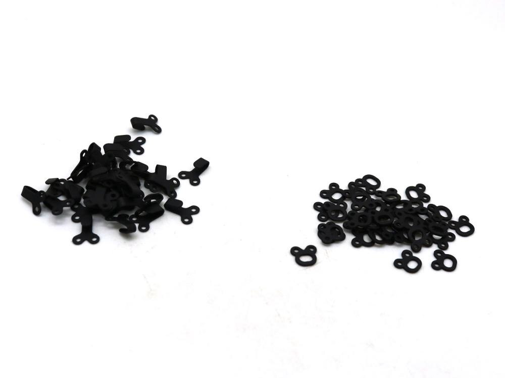 Häkeln Häkeln Werkzeuge fallen Felsen Haken silber/weiß/schwarz Durcheinander Haken Hosen Hosen Und Auge Silber Pflanzung Farbe50setzt