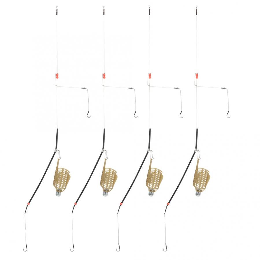 4 Uds. Jaula para cebo de pesca lanzador ligero, alimentador de peces, señuelo, trampa Baket incorporada, peso de pesca, herramientas de pesca 20g 30g 40g 50g: 30g