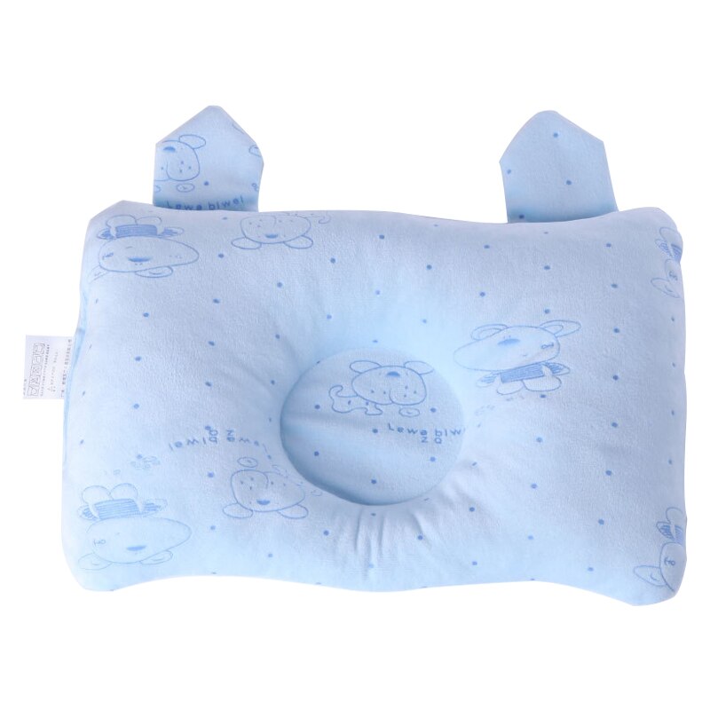 Almohadas rectangulares Antiapnea de algodón suave para cama de bebés, almohadas cóncavas adorables antimigrañas