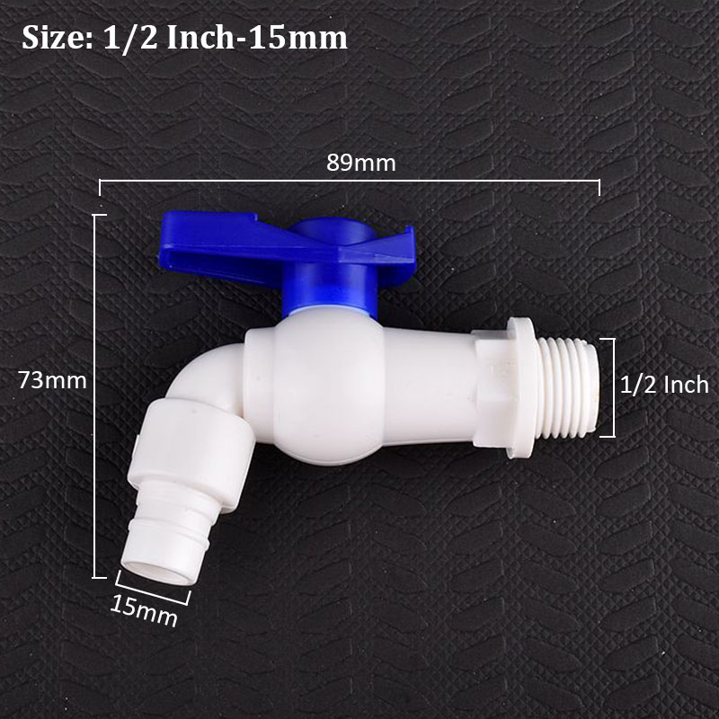1/2 3/4 Zoll Universal- Schnittstelle Wasserhahn PVC Außengewinde Wasserhahn Ventil, Aquarium Wasserhahn Adapter Entwässerung Wasserhahn Aquarium Ventil Armaturen: Silber