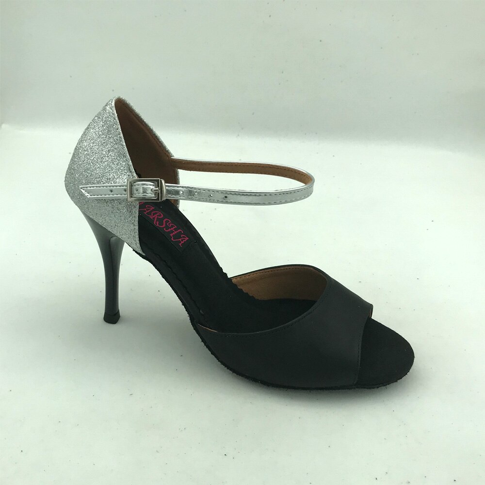 9cm szpilki łacińskie buty do tańca dla kobiet buty Salsa pratice buty wygodne buty w stylu latynoskim MS6205BSG dostępne na niskim obcasie