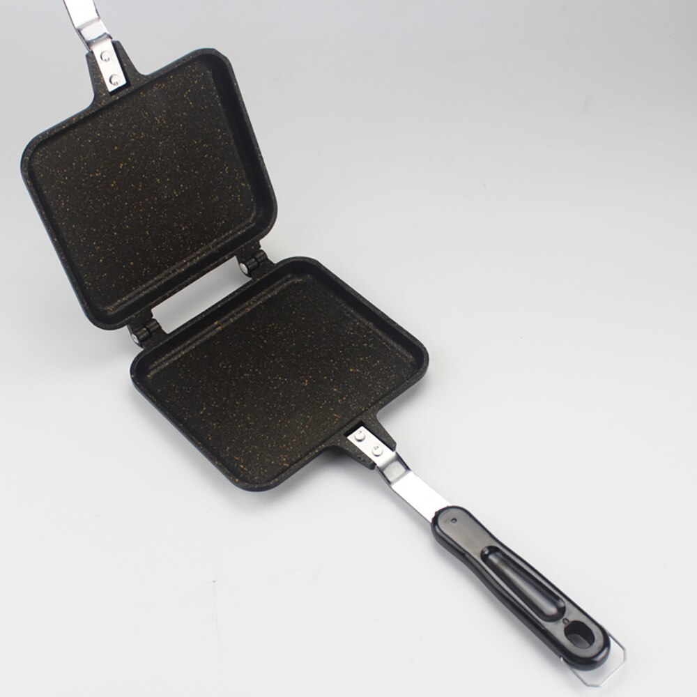 Non-stick sandwich maker jern brød toast frokost maskin vaffel pannekake baking grill ovn mold grill stekepanne sammenleggbar