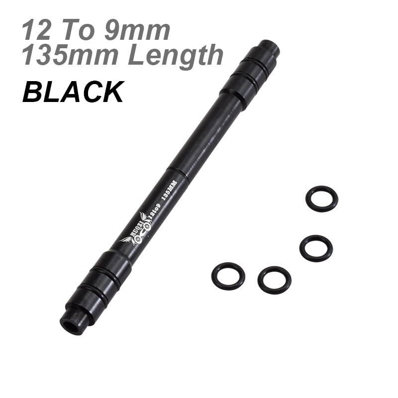 Moyeu de roue de vtt en alliage, adaptateur QR à dégagement rapide, axe 12/15mm à 9MM, 100 110 135 142 148MM: 12-9mm 135mm Black