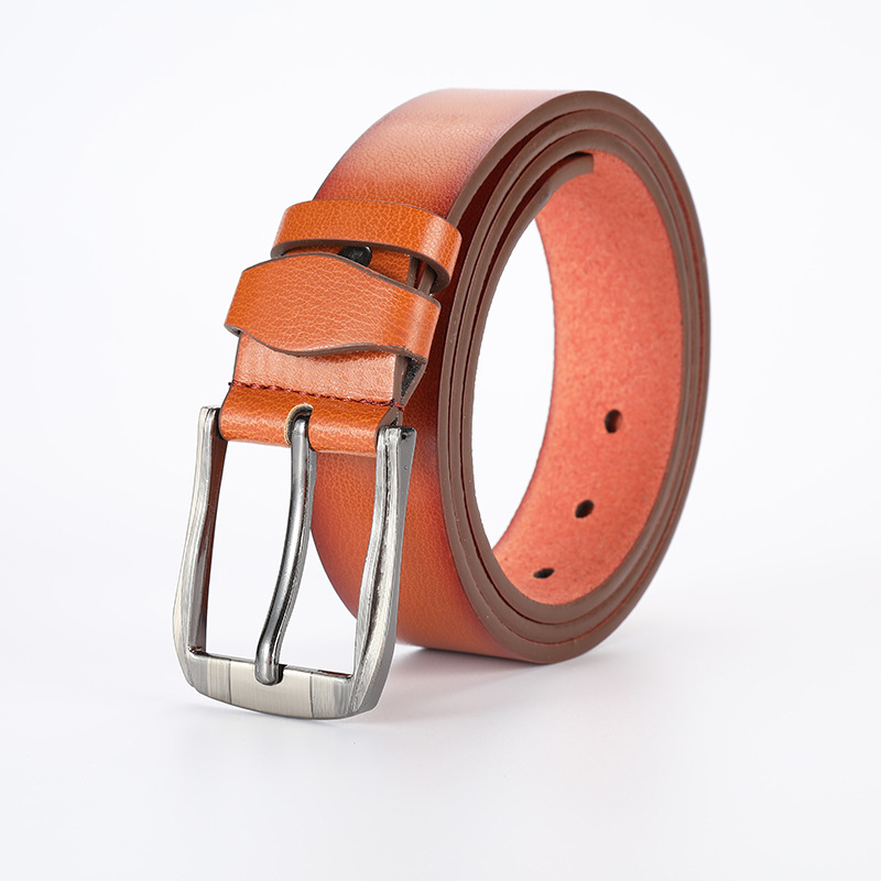 Cinturón de negocios de ocio europeo y americano para hombre: style 2 brown