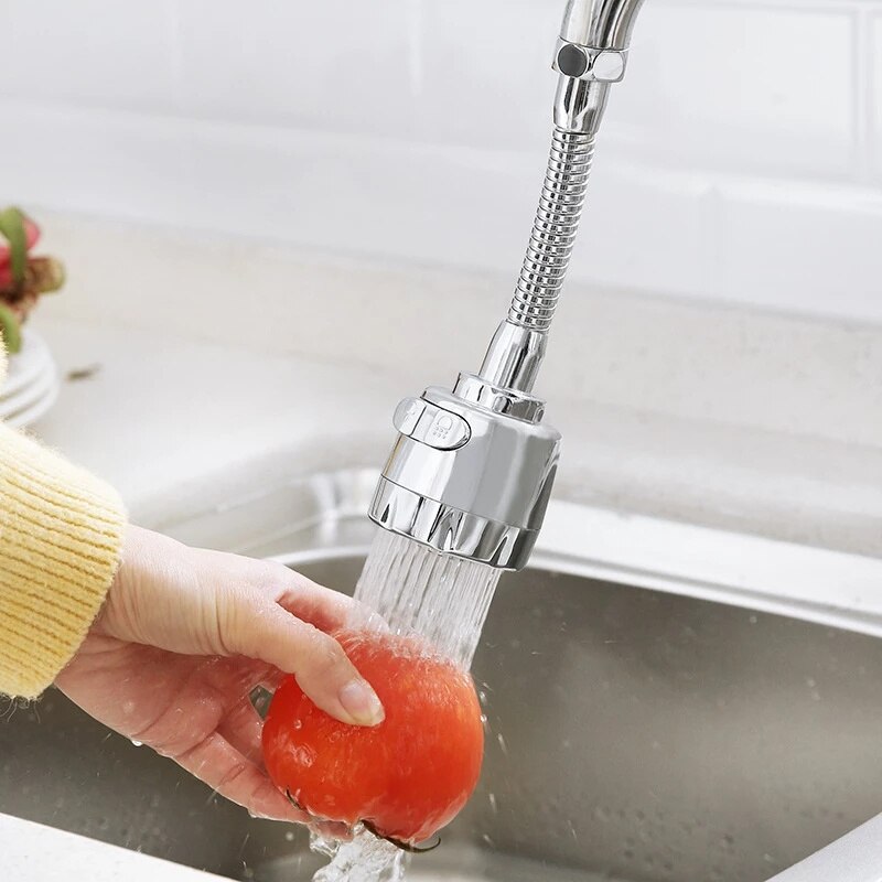 360 Degree Flexible Nozzle Spout Water Saving Kitchen Sink Tap Faucet Extender Shower Head Bubbler Saver Tap Bathroom