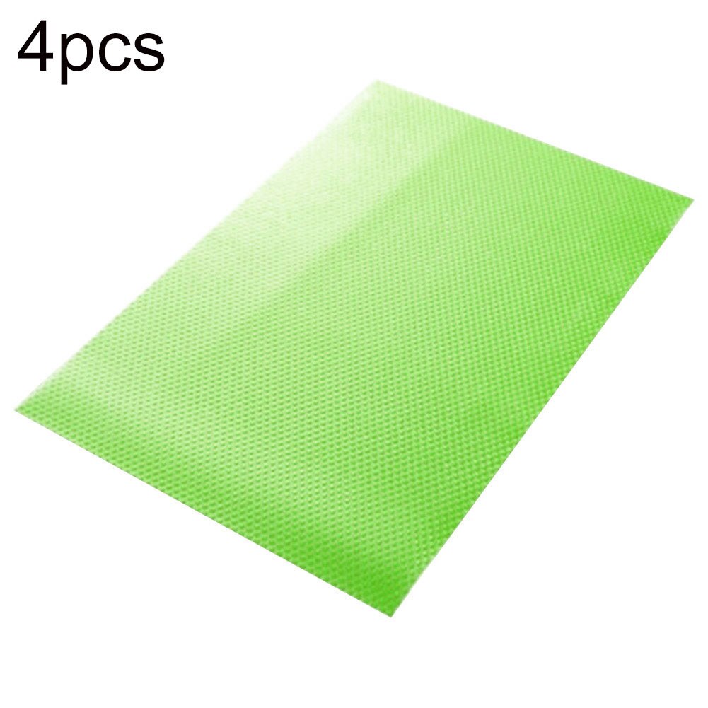 Tapis de réfrigérateur imperméable antisalissure, Absorption d&#39;humidité, antidérapant, anti-moisissure, outils de cuisine, 4 pièces: green
