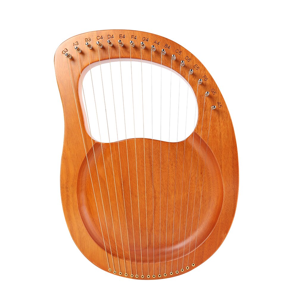 16- strengs rensdyr mahogni lyre harpe strengeinstrument med pickup stemmeværktøj træ kalimba musikinstrument