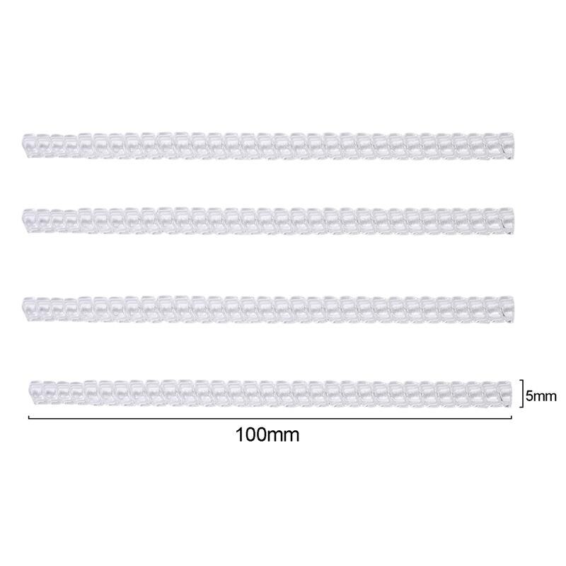 4pcs Jewelry Tools Equipments Ring Adjuster Transparent Spiral Cord Ring Size Adjuster Tightener Reducer DIY Ring Resizing Tools: 5mm flat