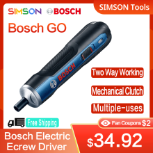 Bosch – tournevis sans fil intelligent GO 3.6V, outil électrique, 6 Modes, couples réglables, Kits d&#39;outils