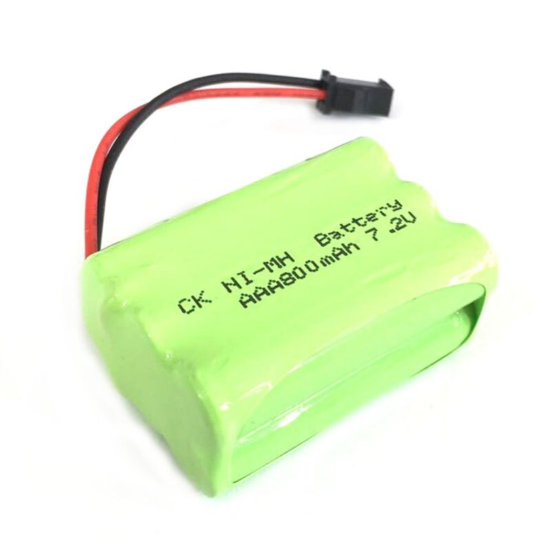 Durable Double-deck 7.2V 800mAh 6x AAA Rechargeable Ni-MH RC Battery Pack for Remote Boat Car Toys with Clip Plug