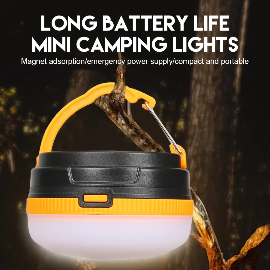 Led campinglys 3 lystilstande magnetisk hængende nødcampinglygte udendørs arbejde fiskeri vandreture campingudstyr