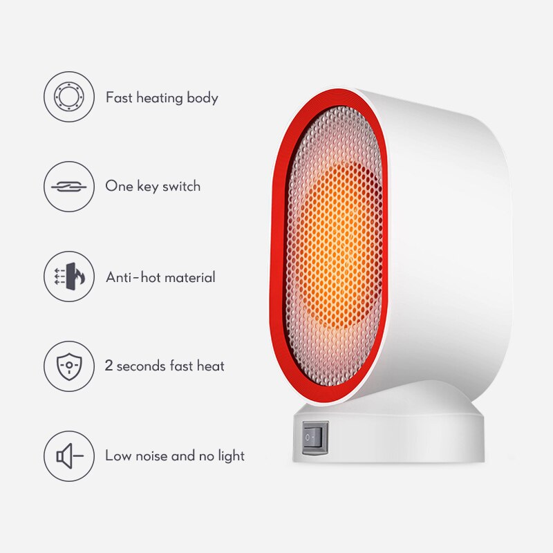 Cahot Mini Electric Heater Portable Home Heating Fan 400w Miniature Low Power Small Sun Heating 9968