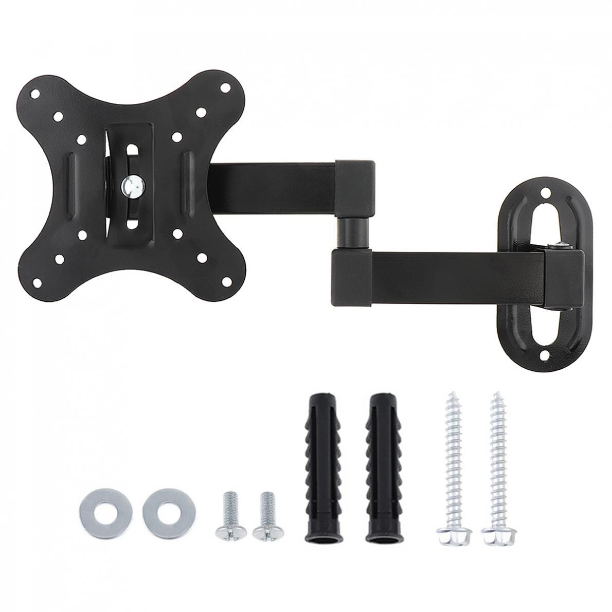 Universal 10KG Adjustable TV Wall Mount Bracket Flat Panel TV Frame Support 15 Degrees for 14-24 Inch LCD LED Monitor Flat Pan