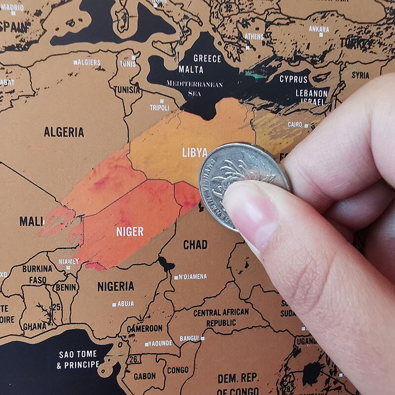 Luxury Erasable world Travel map Toy map travel 82.5x59.4cm Home office decoration wall sticker poster Decorative map 1 Pcs