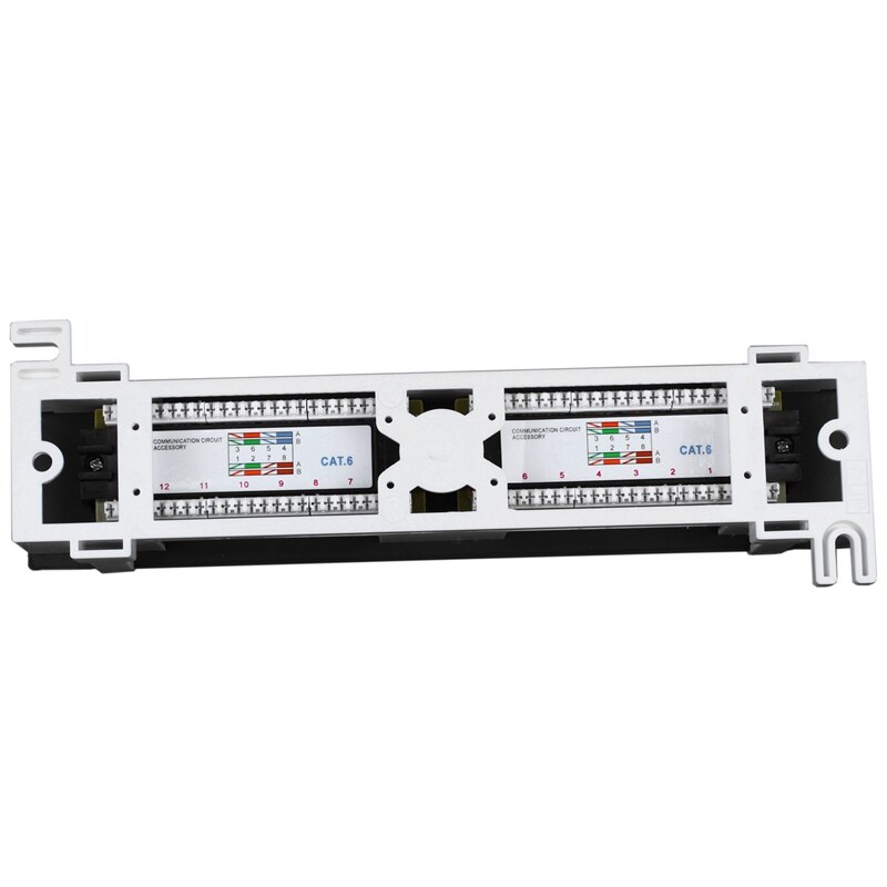 Network Tool Kit 12 Port Cat6 Patch Panel Rj45 Networking Wall Mount Rack Mount Bracket: Default Title