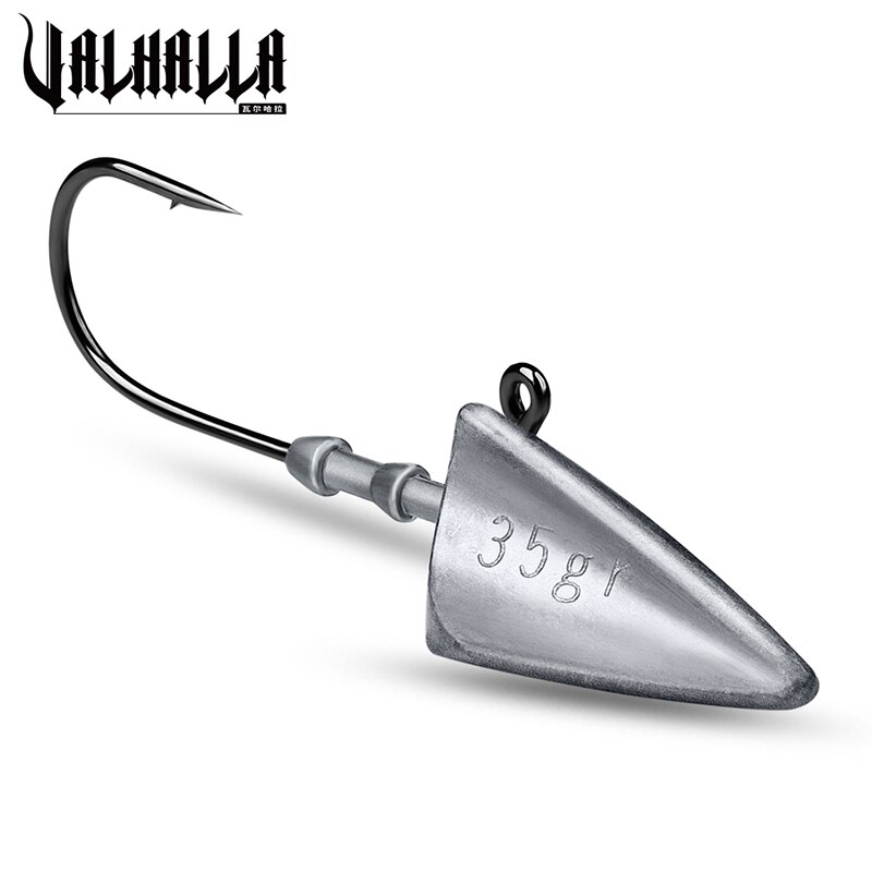 Valhalla 2 Stks/partij Vissen Driehoek Haken 7G 10G 15G 21G 28G 35G Driehoek Hoofd haken Vishaken Jig Hoofd Zacht Aas Vissen Haken