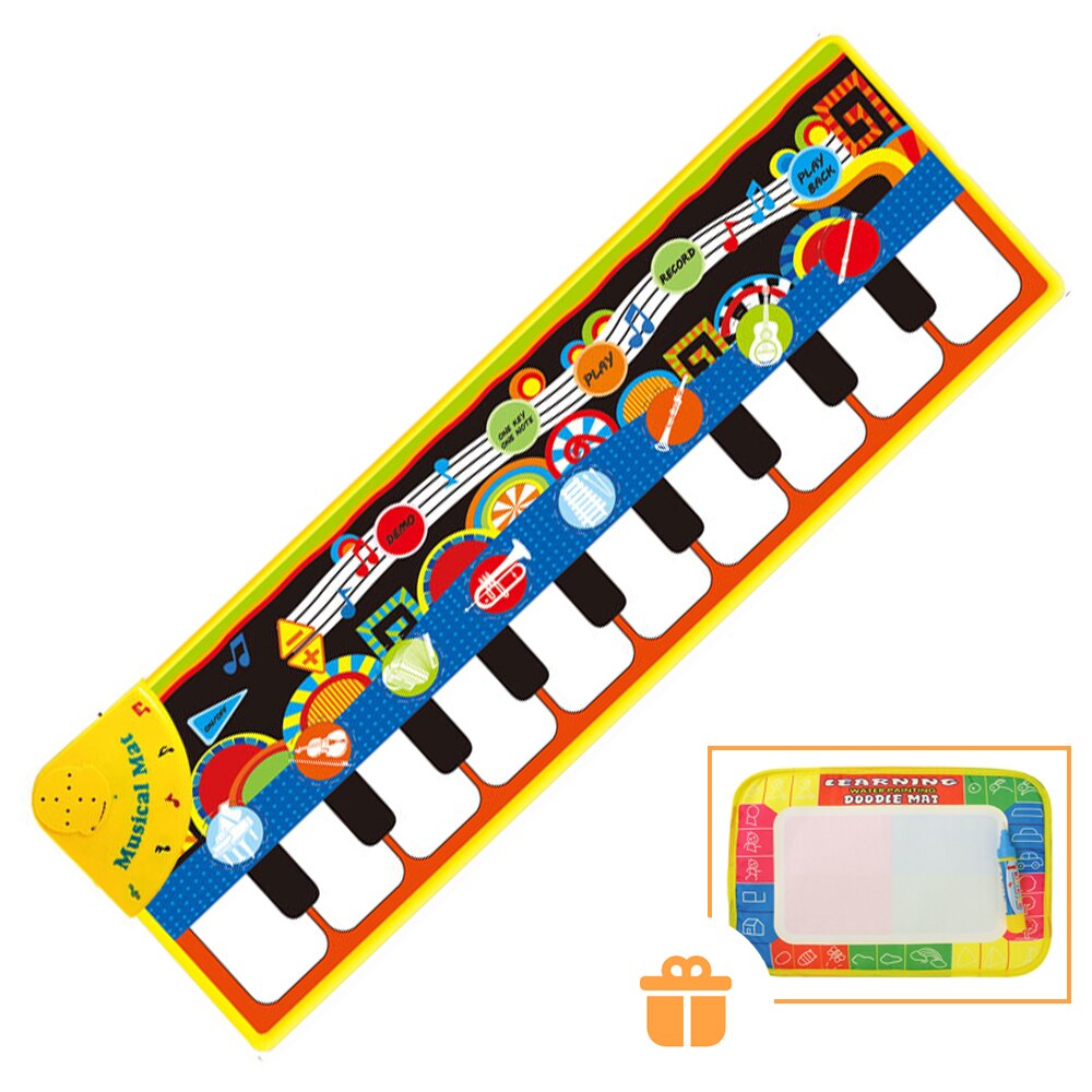 110x36cm Musicale pianoforte Zerbino Del Gioco Del bambino Zerbino Giocattolo Strumento Musicale Zerbino Gioco Tappeto di Musica Giocattoli Educativi Giocattoli per I Bambini Regalo di Natale: A 110X36CM