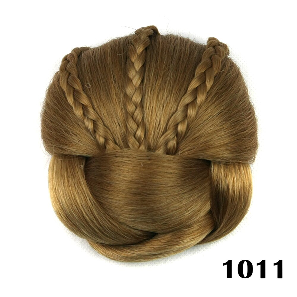 Soowee 6 Kleuren Synthetisch Haar Gevlochten Haar Chignon Clip In Haar Broodje Donut Rollers Accessoires voor Vrouwen: 1011