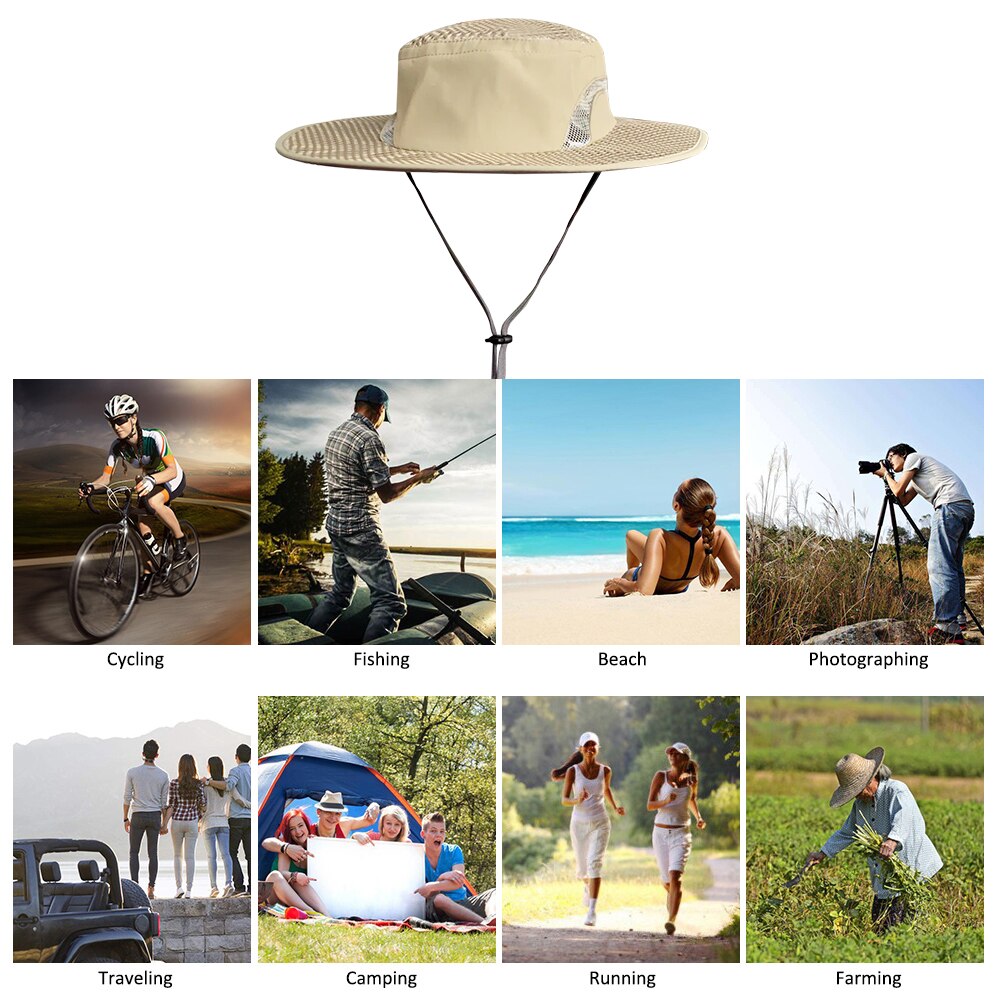 Vissen Hoed Zonnebrandcrème Cooling Hoed Zomer Cooling Cap Brede Rand Zonnehoed voor Camping Wandelen Tuinieren Vissen Varen Pesca