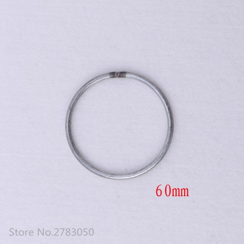 30-160mm 17 Size Ronde Metalen Hoop Zilver Dreamcatcher Ring Wandkleden Macrame Ambachten Thuis DIY Decor Droom catcher Accessoire: 60mm