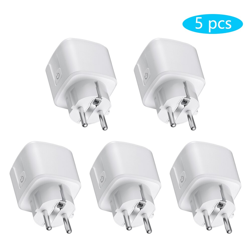 Smart Tuya ZigBee Power Plug Outlet Smart Life App Remote Control Timer Energy Monitor Outlet Works With Alexa Google Home: Zigbee Plug 5pcs