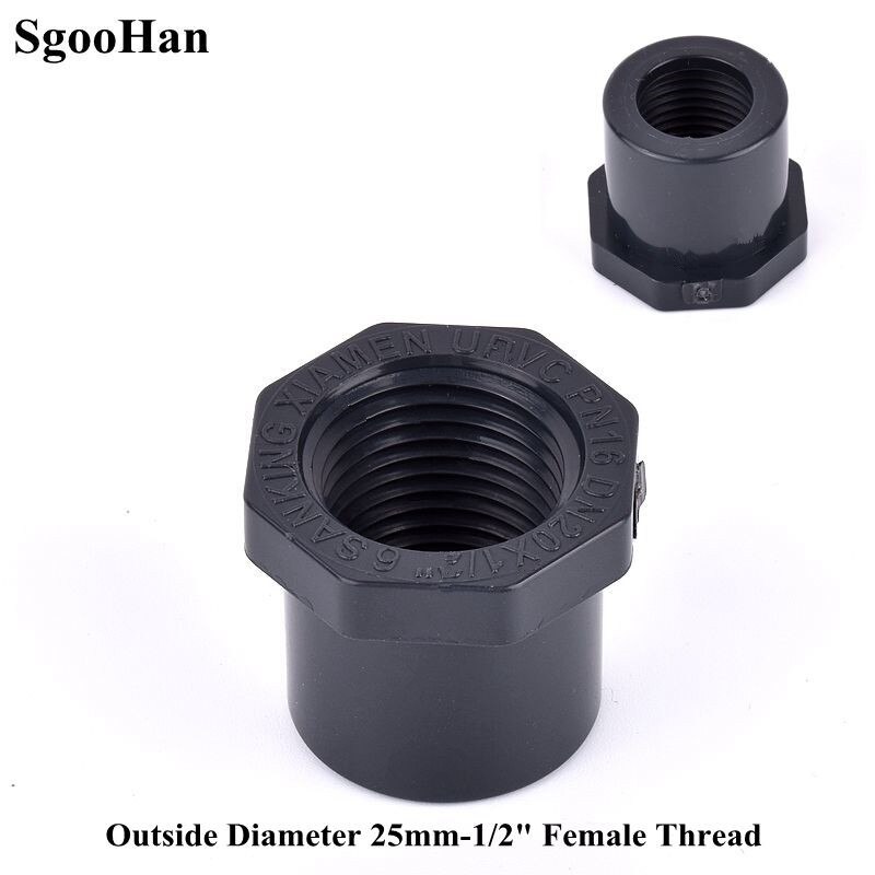 1~10pcs UPVC Female Thread Bushing Reducing Straight Connector Garden Irrigation Water Pipe Fittings Aquarium Fish Tank Adapter
