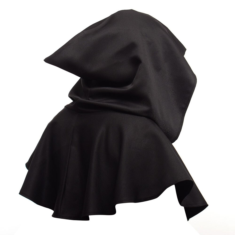 Unisex Medieval Gothic Hood Halloween Witch Hooded Party Cloak Cloak Ordinary Witchcraft Pagan Cosplay Masquerade: Black