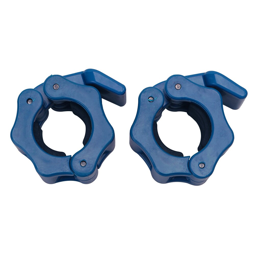 Vægtstangsklemmer 1 par låsediameter standard stang vægtskiver krave clips vægtløftning fitness træningstilbehør