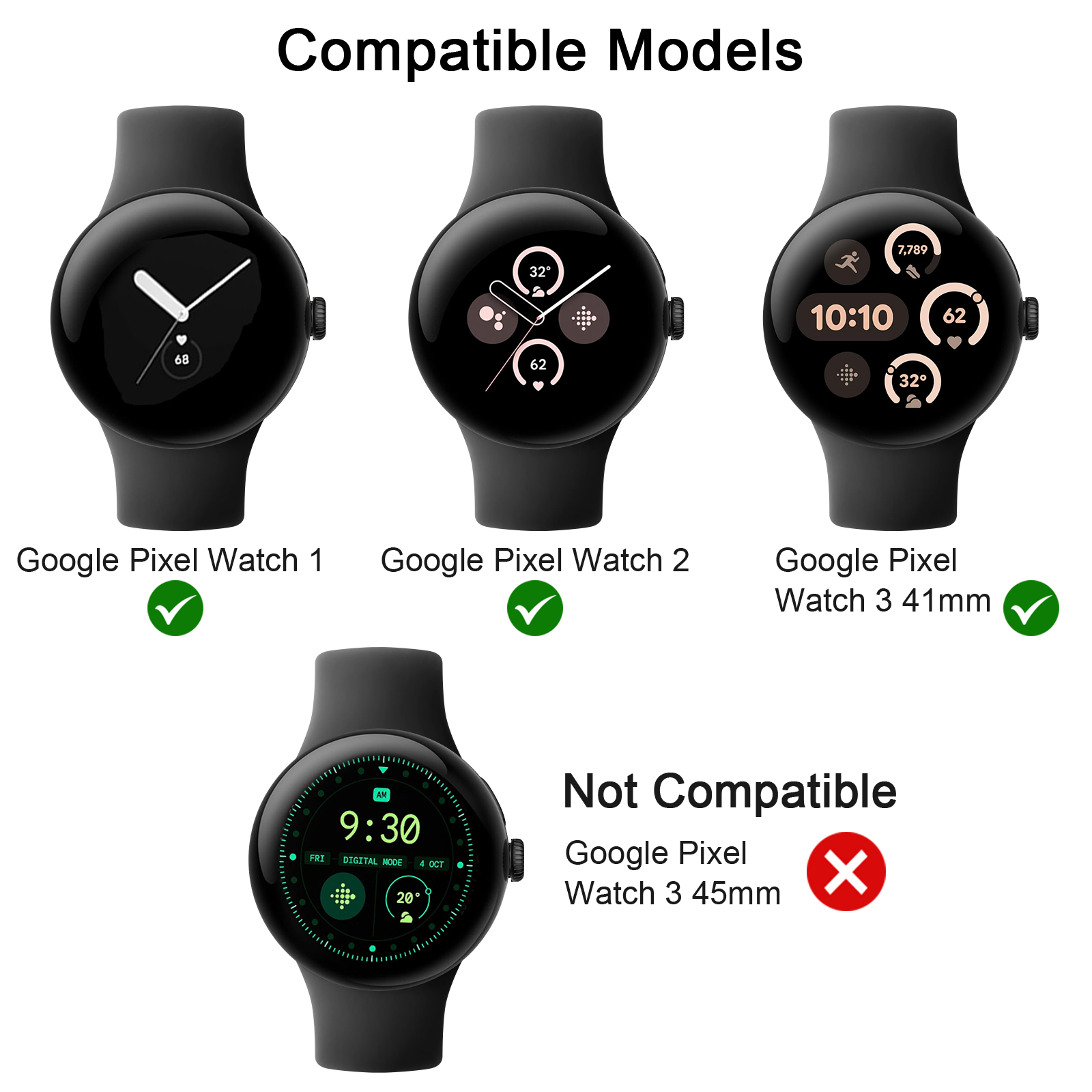 Silikonerem uden mellemrum til google pixel watch 2/1 armbånd correa smartwatch-tilbehør bælte til pixel watch 3 41mm sportrem