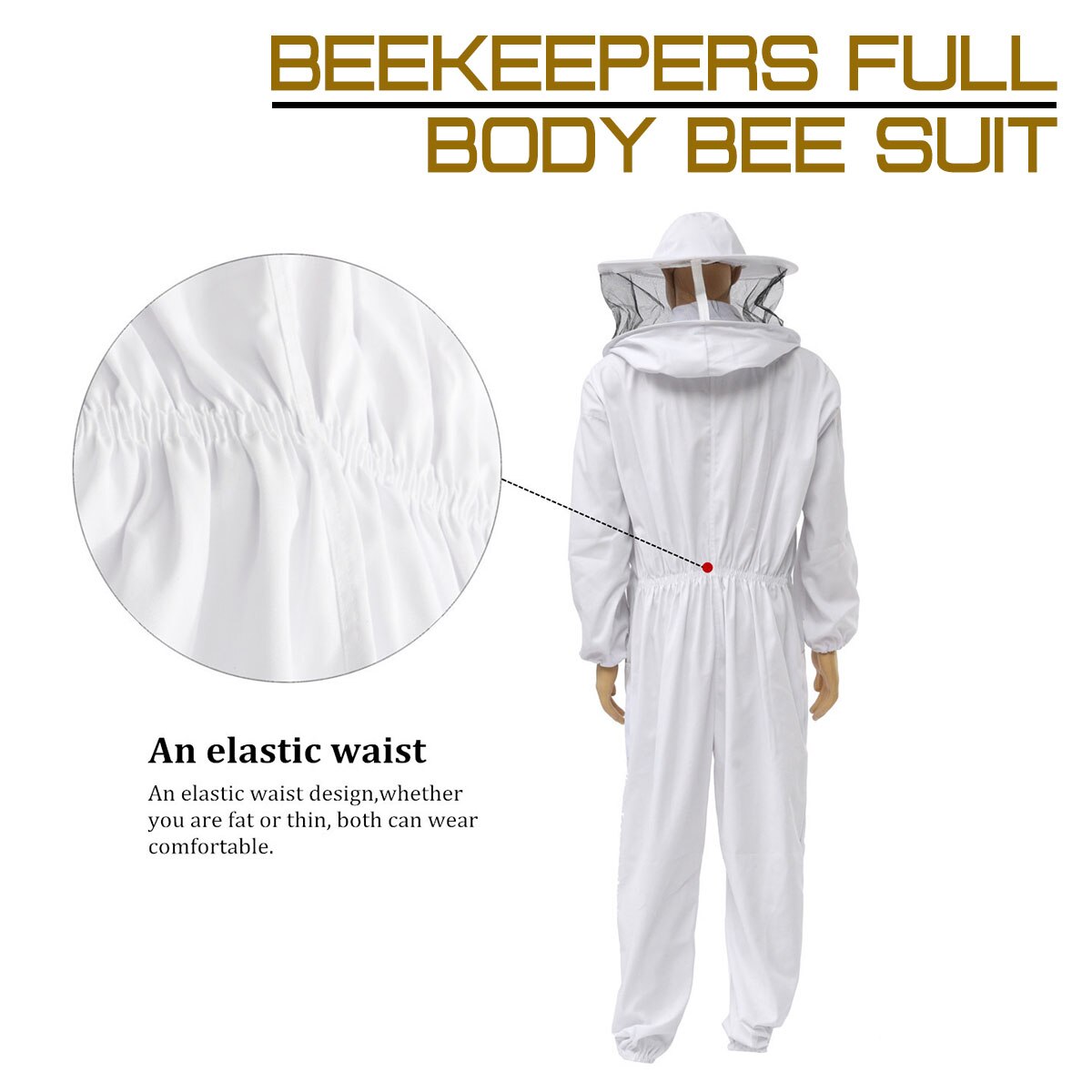 Odzież pszczelarska pszczelarze profesjonalne całe ciało ochrona pszczół kombinezon pszczelarski bezpieczeństwo welon kapelusz sukienka Wszystko ciało ekwipunek
