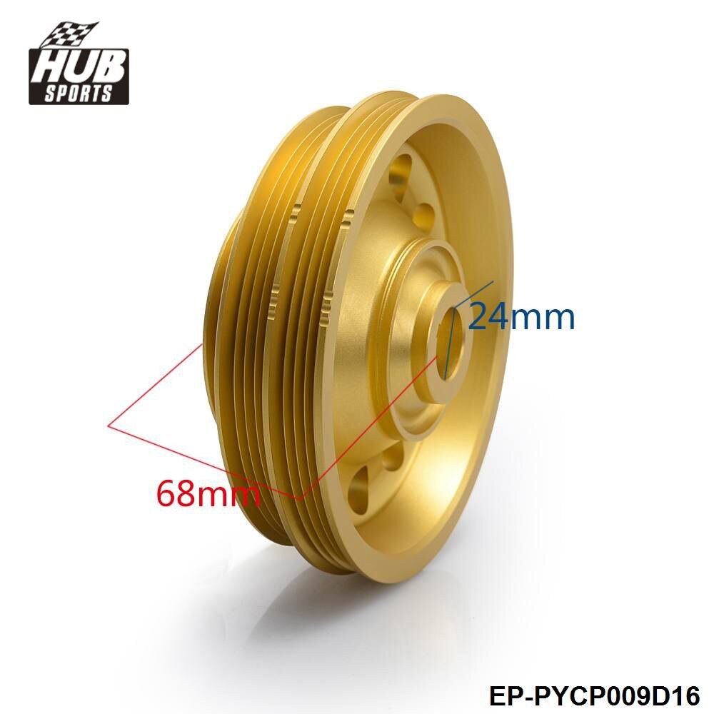 Lightweight Aluminum Crankshaft Pulley For Honda Prelude H22 VTEC 1993-2001 - Performance Upgrade