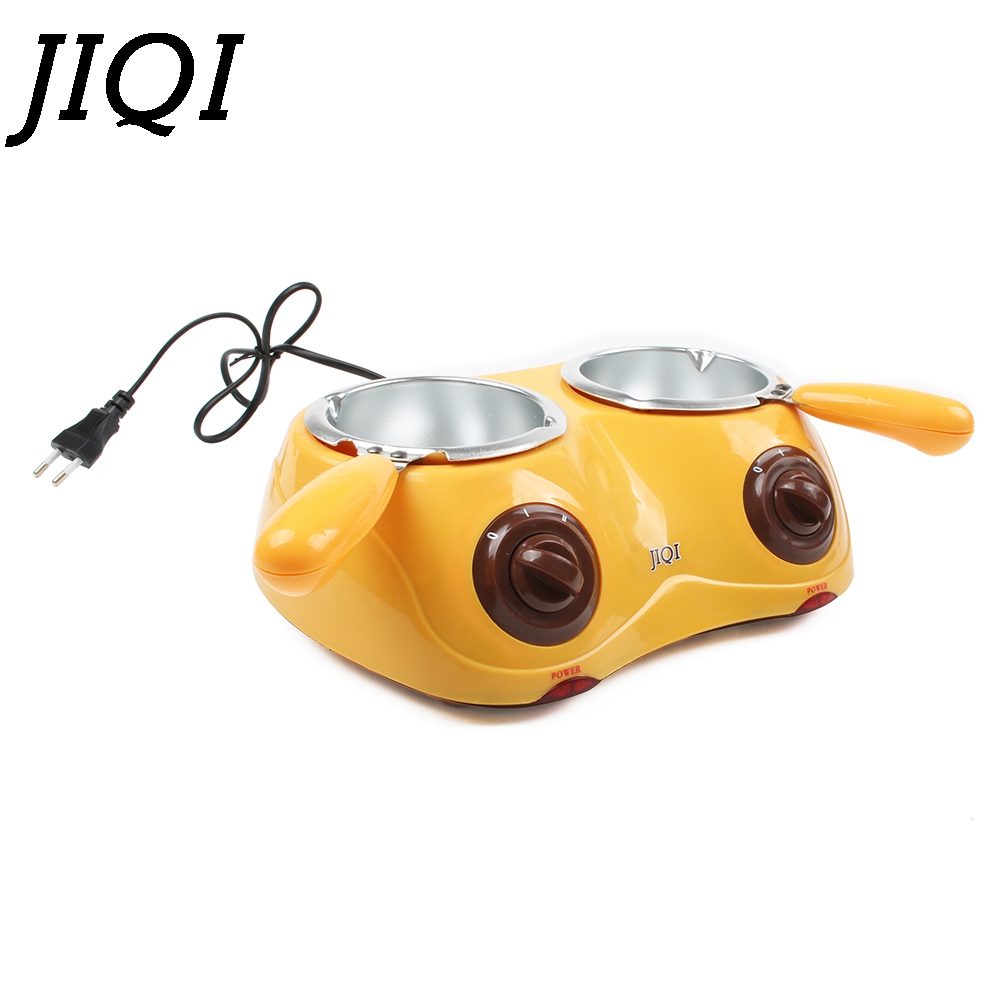 DIY 2 pots Electric Chocolate melting pot chocolate fondue chocolate fountain melter Two Pots children girl boy EU US plug
